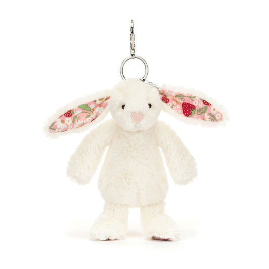 Blossom Cream Bunny 'Berry' Bag Charm premium plush bag charm curated by Nimori Toys